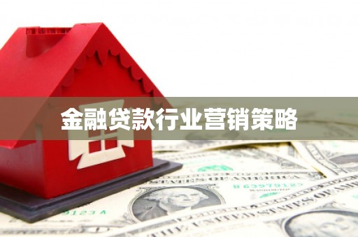 成都金融贷款行业营销策略